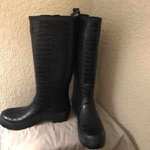 NEW! Joules Faux Snake Navy Crockington Rain Boot